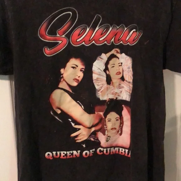 Selena Queen of Cumbia Graphic Tee Women’s M Black Vintage Style Shirt - Picture 2 of 10